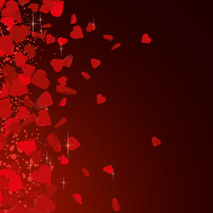 Red Hearts love background - Background for valentines day and love