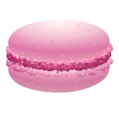 Pink macaroon icon. Cartoon of pink macaroon vector icon for web design isolated on white background