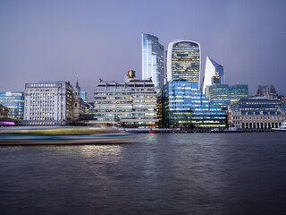 River Thames and City of London Skyline, UK