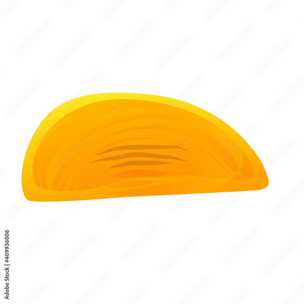 Poster slice persimmon icon. cartoon of slice persimmon vector icon for web design isolated on white backgr