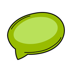 Illustration of cartoon speech bubble.