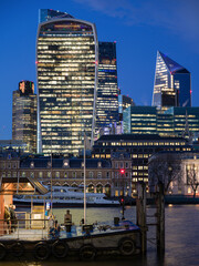River Thames and City of London Skyline, UK