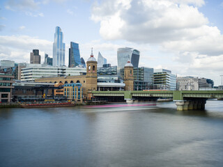 Fototapeta na wymiar River Thames and City of London, UK