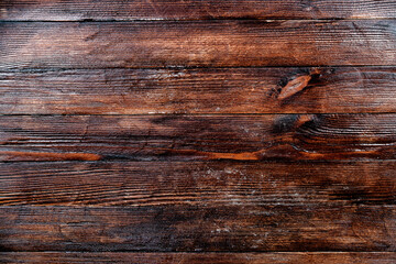 Fototapeta premium Vintage brown wood background texture. Old painted wood wall