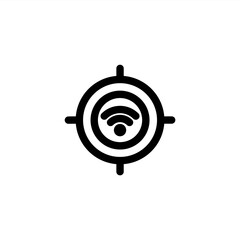 GPS connection icon in line style. Connection and network icon