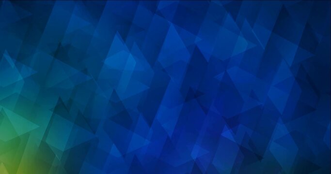 4K looping dark blue, green animation in square style. Quality abstract video with rectangular structure. Clip for mobile apps. 4096 x 2160, 30 fps.