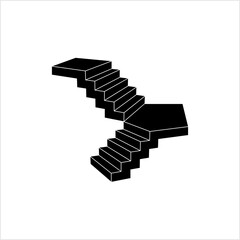 Fototapeta premium Stair Icon, Staircase Icon