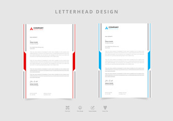 Modern corporate business  letterhead template Vector