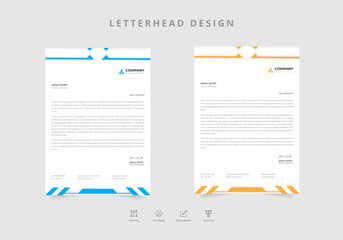 Corporate business letterhead template Vector