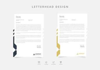 Modern stationery Letterhead  pack with sky blue shapes Template Vector