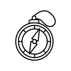 compass for directions illustration line icon