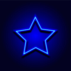 neon dark blue star