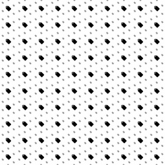 Square seamless background pattern from black discount label symbols are different sizes and opacity. The pattern is evenly filled. Vector illustration on white background
