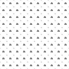 Fototapeta na wymiar Square seamless background pattern from geometric shapes are different sizes and opacity. The pattern is evenly filled with black group symbols. Vector illustration on white background