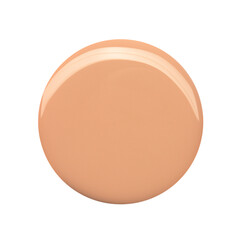 Blot of pink circle shaped nail polish isolated on white