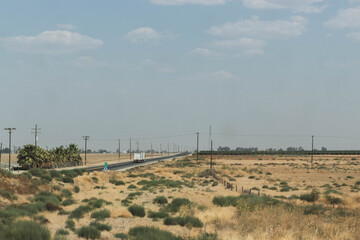 View of the countryside, highway
