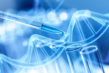 Science laboratory test tubes and pipette