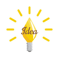 Light lamp creative idea with bulb for website and promotion banners. Effective thinking concept. Bulb icon with innovation idea. business illustration concept