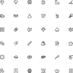 icon vector icon set such as: square, soju, cloves, dry, chocolate, korean, picture, beaker, cavatappi, hand drawn, vitamin, unusual, form, plate, linguine, metal, short, strip, cone, beer glass