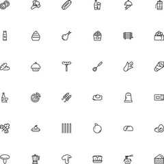 icon vector icon set such as: shiitake, corn, champagne, polystyrene, orange, display, household, mix, eggs, old, broccoli, away, accessory, shape, round, levant, flavoring, button, potato, draught