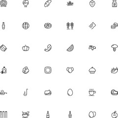 icon vector icon set such as: iron, cold, lemon juice, edible, crop, fusilli, chocolate, birthday, treat, white background, omelette, chili, soft, flower, spike, cookie, carbohydrate, arabica, latte