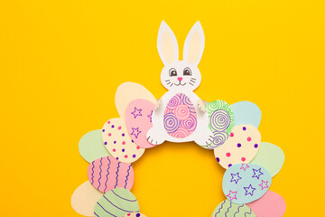 easter bunny with easter eggs