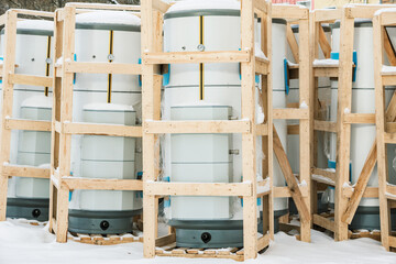Storage tanks of the new medical equipment.