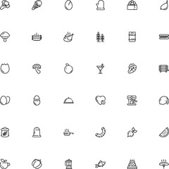 icon vector icon set such as: spicy, glove, cover, crack, stroke, barley, protective, pink, flour, corn, closeup, poultry, creamy, fly agaric, roll, lifestyle, platter, salty, sandwich, fungus, pot