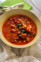 Italian Sausage Minestrone Soup