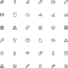 icon vector icon set such as: utensil, architecture, storefront, garden, tool, animal, idea, american, easter, contour, variety, latte, boletus, closeup, full, parmesan, produce, apple, appetizer