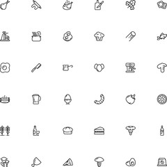 icon vector icon set such as: corn, sense, citrus, rye, diet, ear, business, fall, holiday, type, carbohydrate, turkish, sharp, flavoring, prepare, fruit, dessert, piece, single, kill, teapot, grape