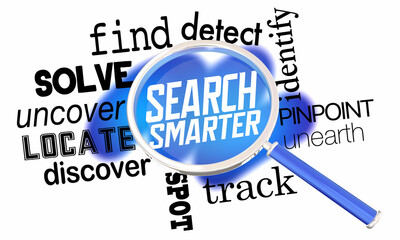 Search Smarter Find Answers Magnifying Glass Best Research Method 3d Illustration