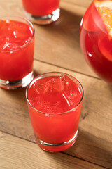 Refreshing Cold Red Fruit Punch