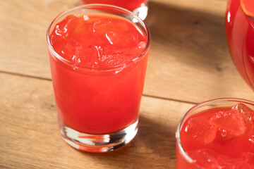 Refreshing Cold Red Fruit Punch