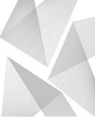 Design elements. Curved sharp corners wave many lines. Abstract vertical broken stripes on white background isolated. Creative line art. Vector illustration EPS 10. Black line created using Blend Tool © Yuriy Bogdanov