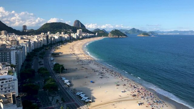 Copa cabana with the immense beach in Brazil.