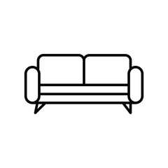 sofa furniture isolated line icon