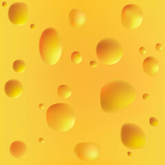 Realistic Detailed 3d Cheese Seamless Pattern Background. Vector
