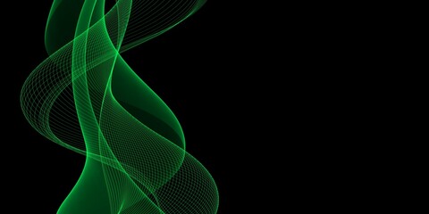 Color light green abstract waves design
