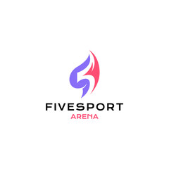 Five Sport colorful logo design