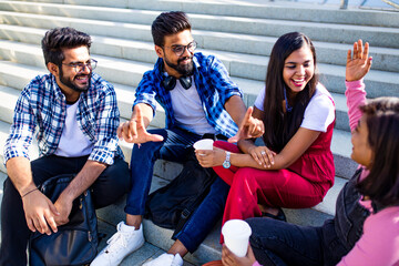 infian best friends spending time together outdoors in spring park