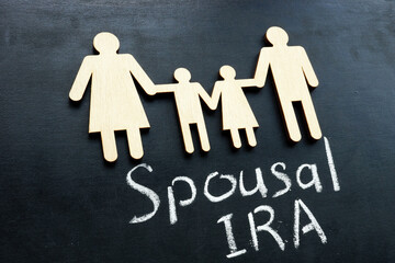 Spousal IRA retirement plan and family figures.
