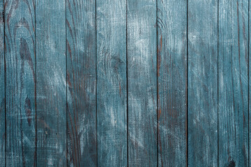 Fototapeta na wymiar Vintage blue wood background texture. Old painted wood wall