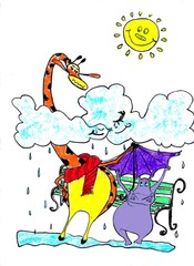 The life of the cute giraffe Gosha