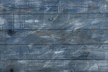 Vintage blue wood background texture. Old painted wood wall