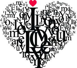 i love you sign cutting file silhouette on transparent background
