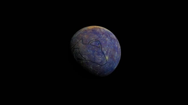 planet mercury enters retrograde in aquarius and ends in capricorn 3d footage