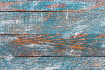 Vintage blue wood background texture. Old painted wood wall
