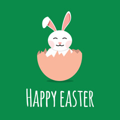 easter card with bunny