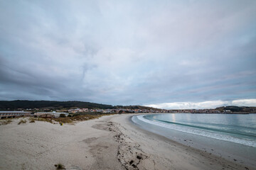 paradisiacal white sand beach. Galicia.

